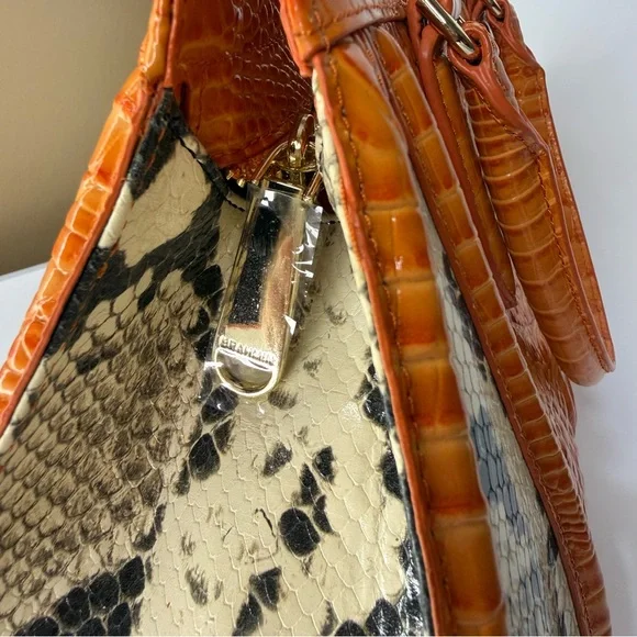 Brahmin Arden Satchel Marmalade Wynette Shoulder Bag Authentic Brand New Rare - Picture 7 of 10
